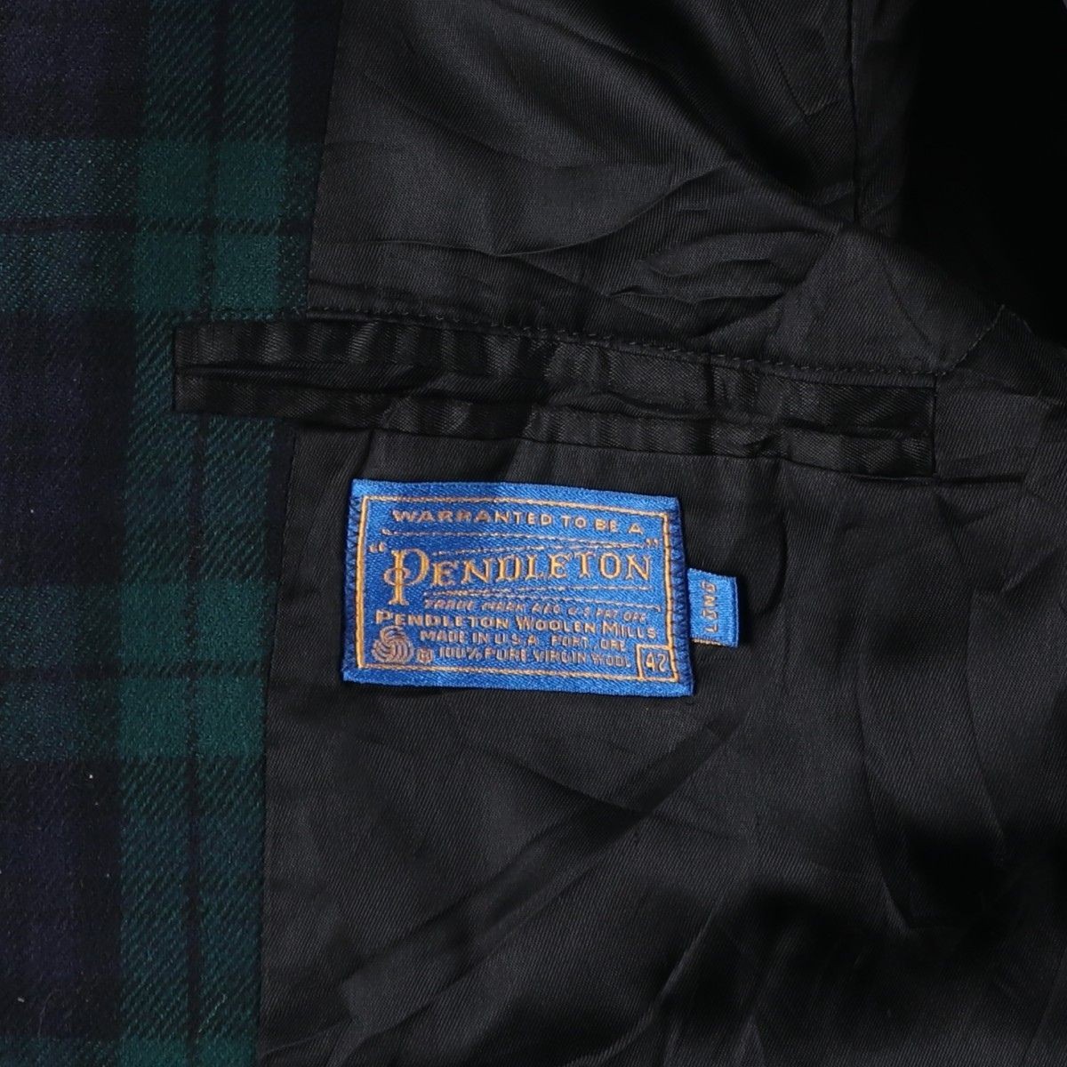 Pendleton 80s Wool Check Tailored Jacket Men’s L … - image 4