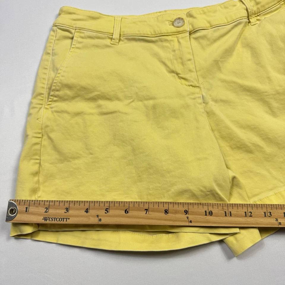 Tommy Bahama Pantalones Cortos Mujer 10 Amarillo Chino Elastizado Informal Verano Playa Foto 3 de 4
