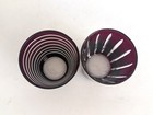 2 Ruby Glass Cut to Clear Crystal Rocks Glasses  Tumblers — photo 6
