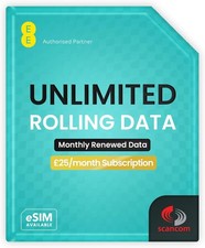 EE Unlimited 5G Data SIM Rolling 30-Days £25/Month No Contract UK