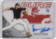 2014 Leaf Trinity Pure Auto Red 2/5 Spencer Adams #P-SA1 Auto 0s3
