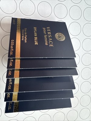 6 X Versace Dylan Blue Pour Femme EDP Sample .03 fl oz. FREE SHIPPING