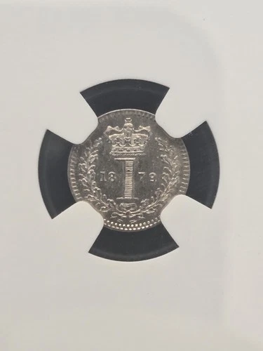 1879 Great Britain Maundy Set NGC MS65 1p, MS65 2p, MS66 3p, UNC Details 4p