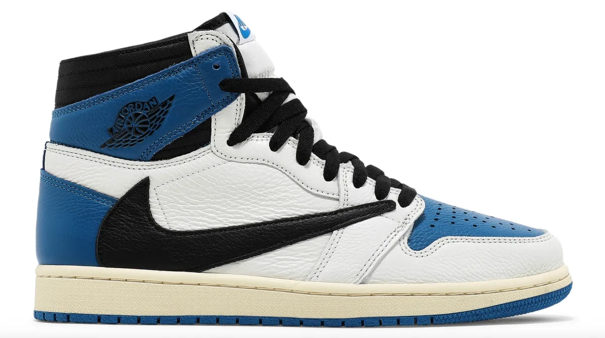 Jordan 1 Retro x Fragment Design x Travis Scott High Blue for Sale