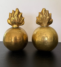 Grenadier Guards Pair Heavy Handmade Brass "Flaming Grenade" Paperweights 2kg