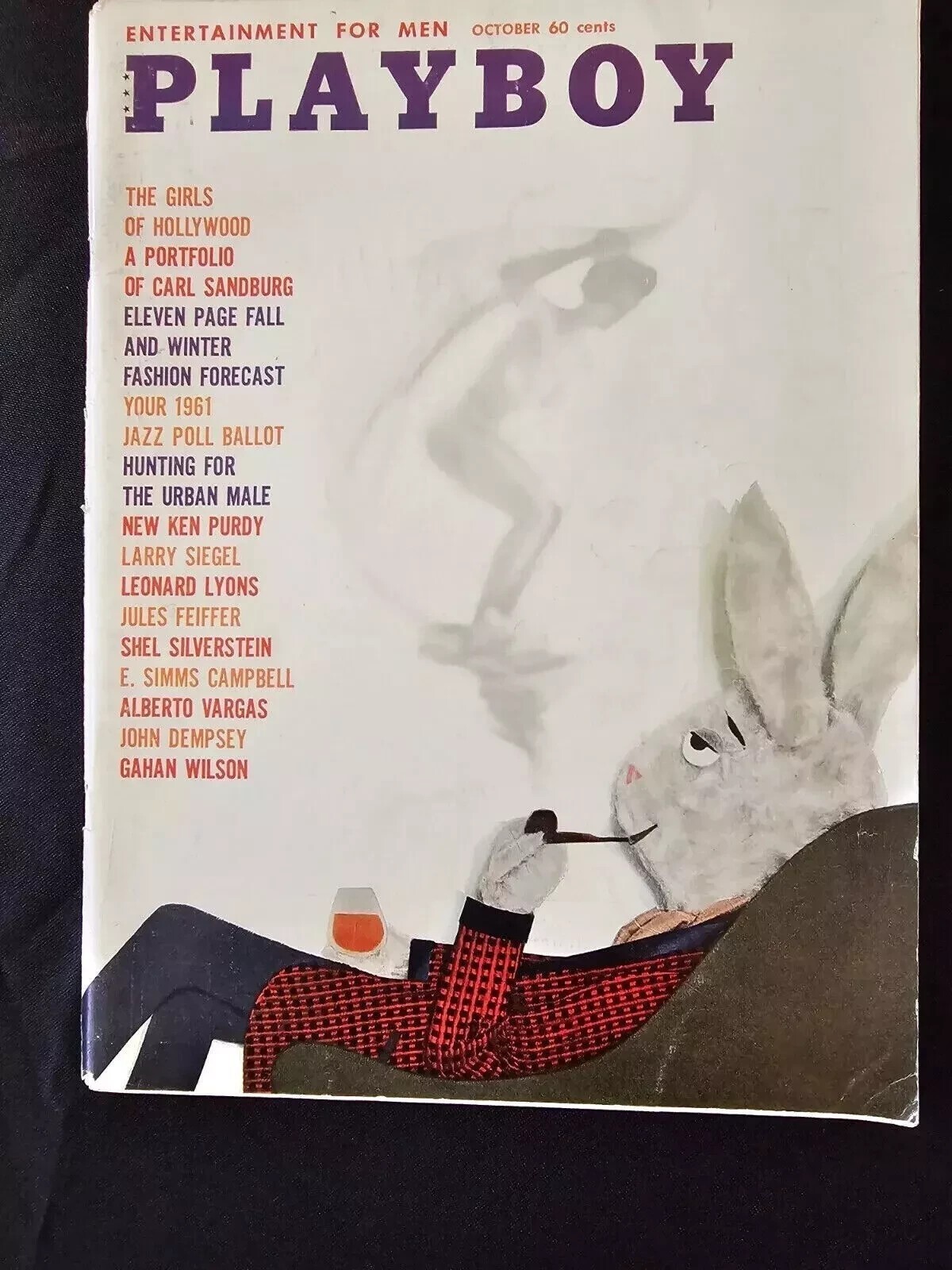 october 1960 Playboy Magazine w Centerfold. Jayne Mansfield Pictorial