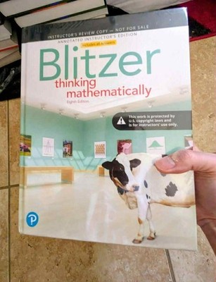 Thinking Mathematically by Robert Blitzer (2022, Hardcover)
