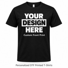 Custom T Shirt Personalized DTF Print Your Logo Photo Design Gildan