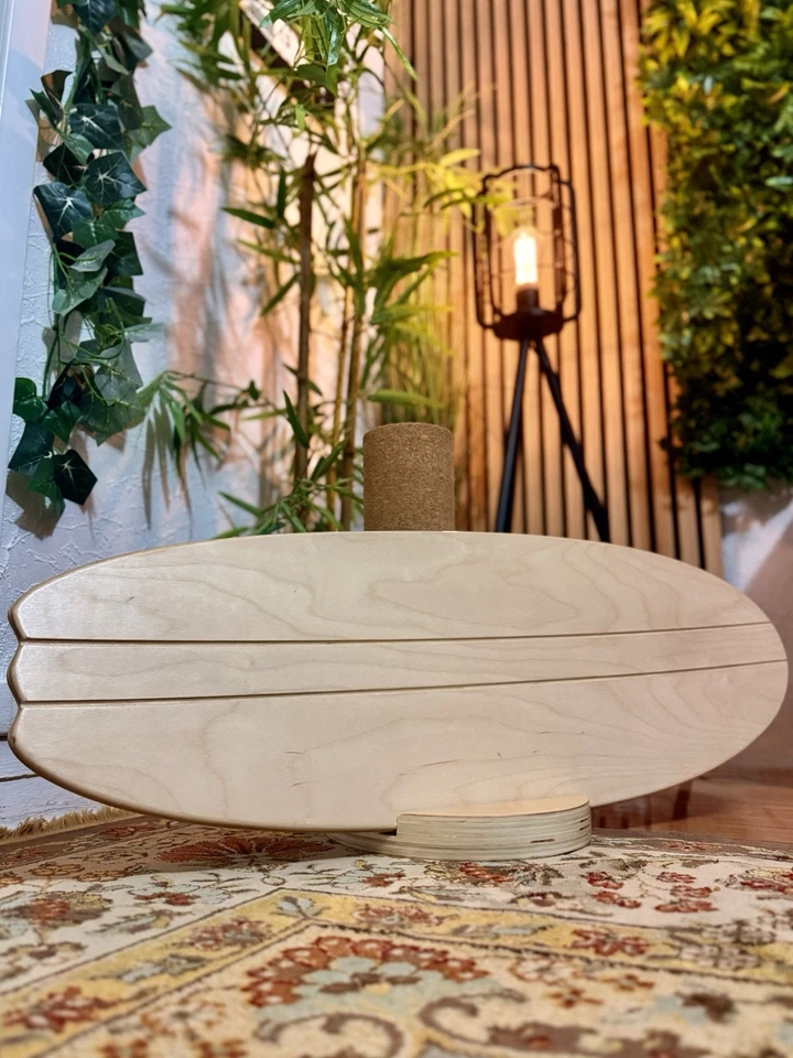 Handgemachtes Balance Board + Bodenständer / woodybalance Board, balanceboard - Immagine 4 di 4