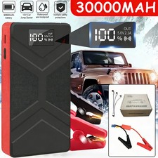 30000mah Auto Starthilfe Jump Starter Pack 12V Booster Power Bank USB Ladegerät