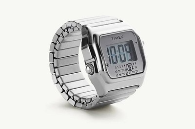 Timex X MM6 20mm Steel Ring Watch S/M TW2W81300X6 SILVER Maison