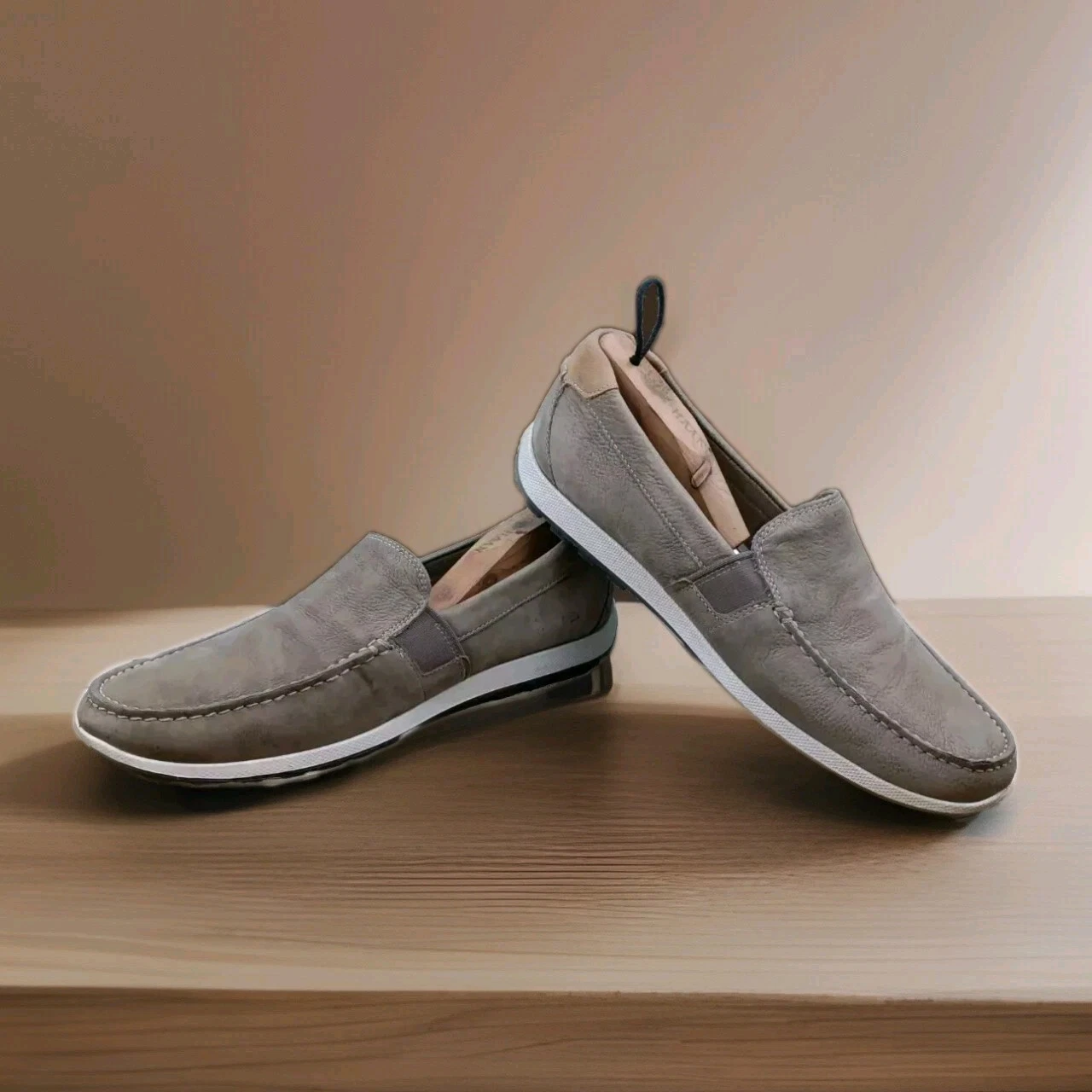 Scarpe mocassino slip on Ecco S Lite nabuk taupe ciottolato mocassino uomo US 10 10 5 EU 44