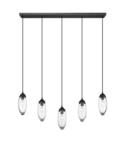 Z-Lite 651P-5L Arden 5 Light 42"W Suspension Linear Pendant - Brass - Picture 9 of 12