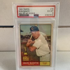 Ron Santo RC *PSA 6* 1961 Topps Baseball #35 Chicago Cubs MLB