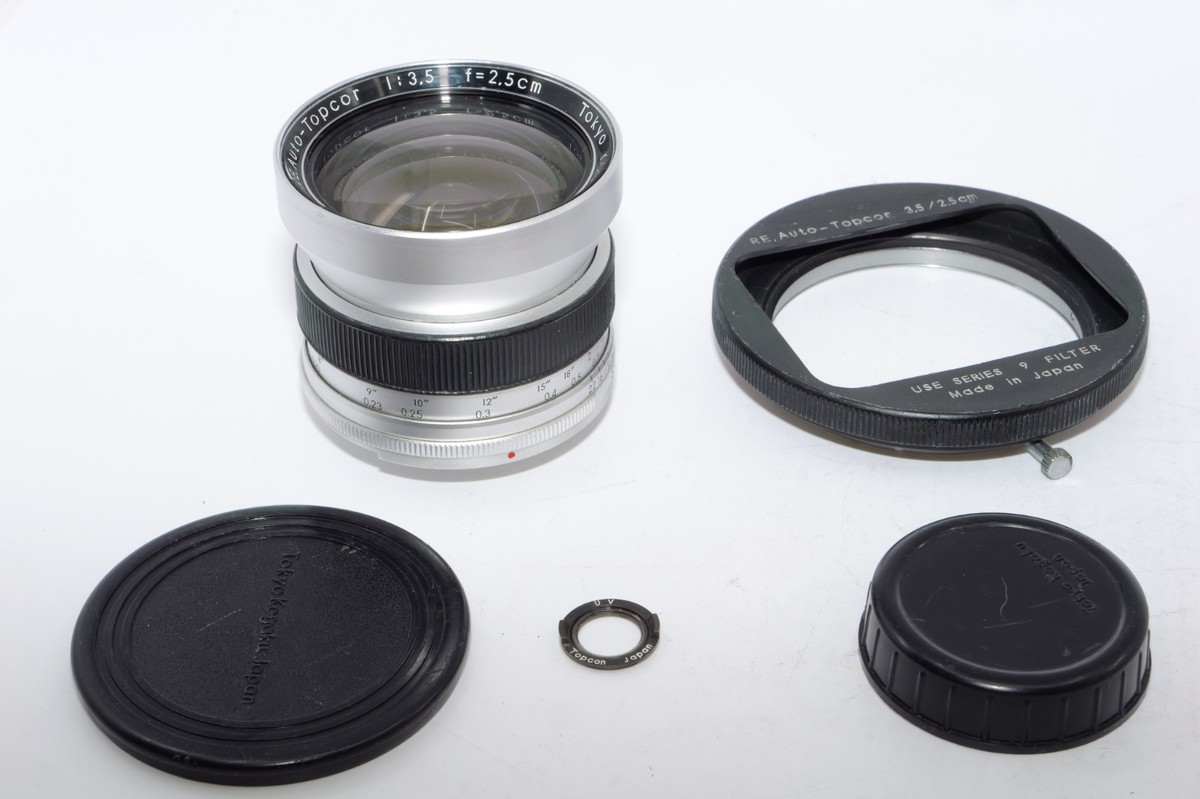 Re Auto Topcor 25mm f/3.5 レンズ Topcon RE Auto-Topcor 25mm f3.5 Wide-Angle Lens w/Hood. Topcon
