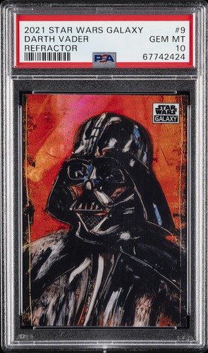 2021 TOPPS CHROME STAR WARS GALAXY REFRACTOR #9 DARTH VADER PSA 10