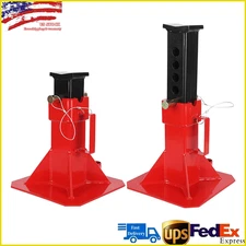 1 Pair 22 Ton Heavy Duty Car Jack Stand Pin Type Adjustable Height with Lock