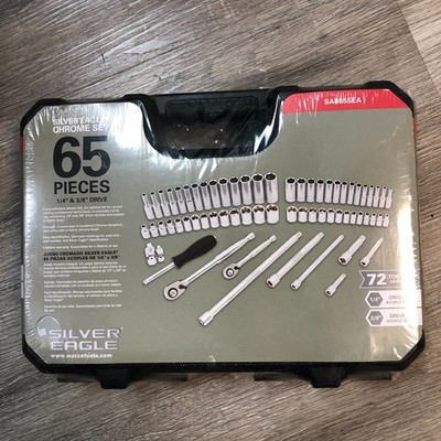 65 Piece Matco Tools Silver Eagle Chrome Socket Set 3/8  1/4  SAB65SEA NEW!!!
