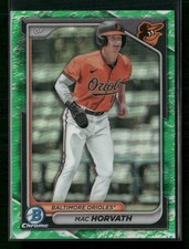 2024 Bowman #BCP-6 Mac Horvath Chrome Prospects Lunar Glow Refractors