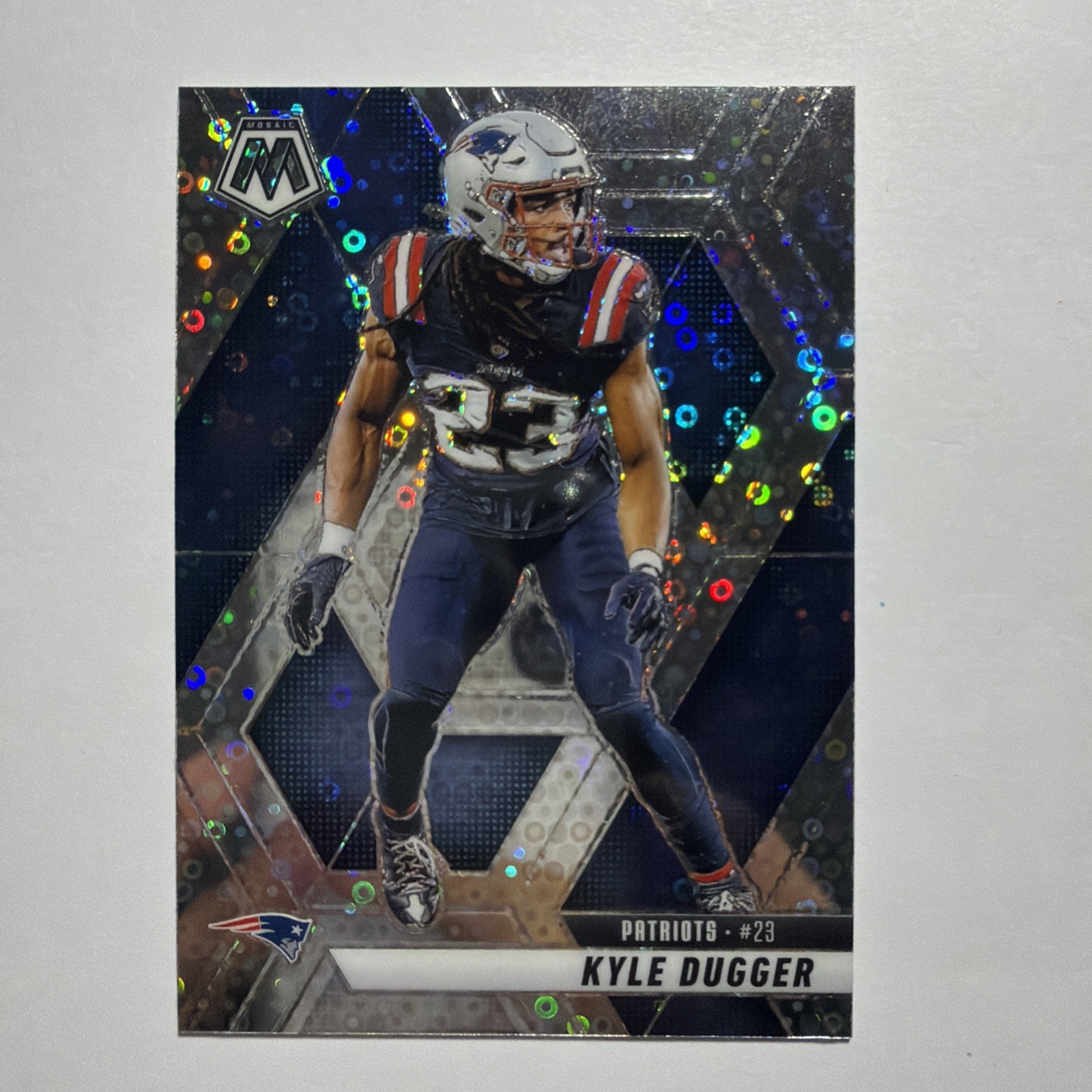 2025 Panini Mosaic - Kyle Dugger #49 No Huddle Silver Mosaic Prizm
