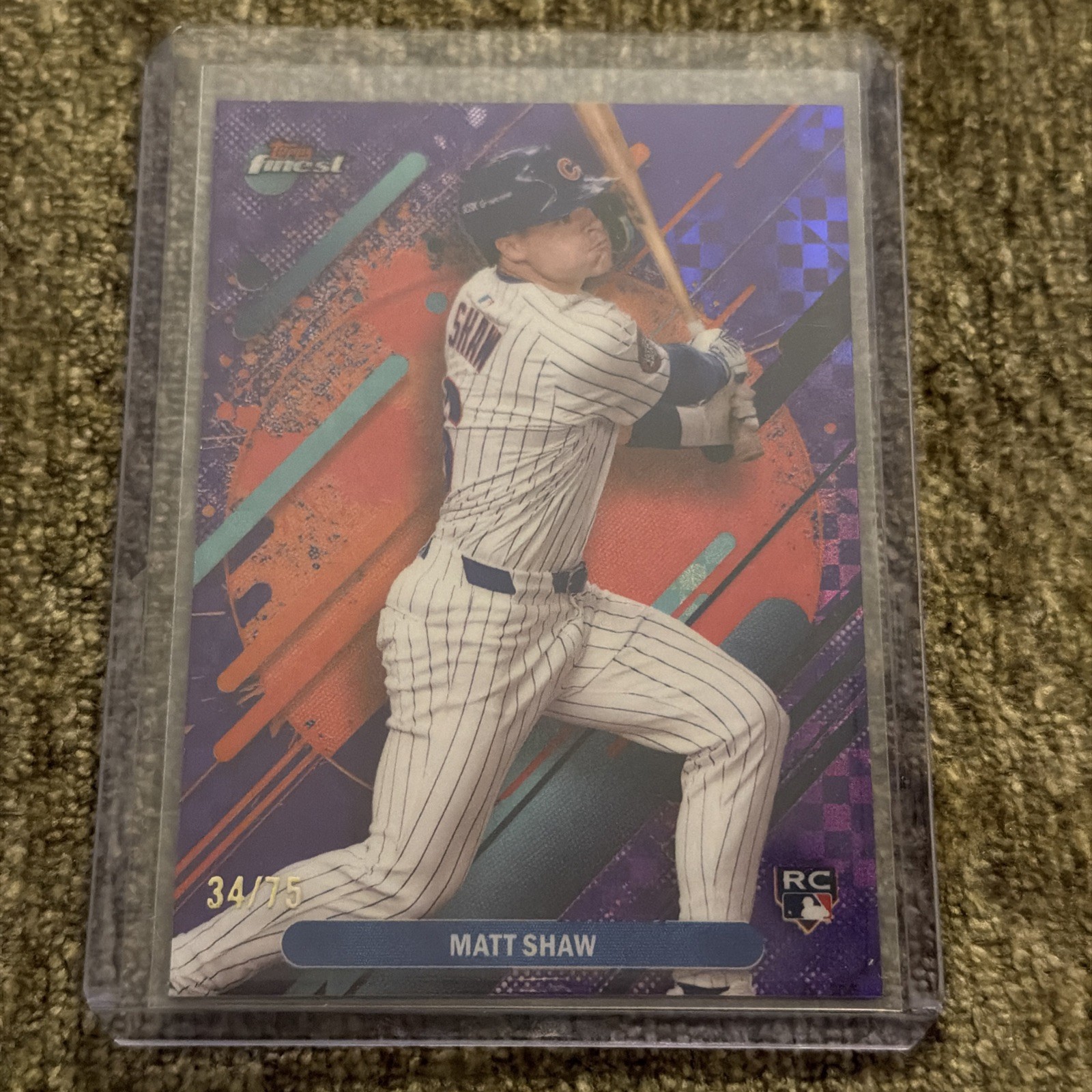 2025 Topps Finest Matt Shaw #265 RC Purple /75 Rare X Fractor