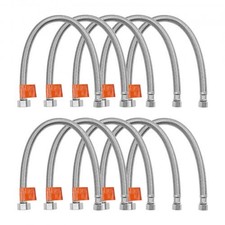 Faucet Hose Connector, 16-Inch Length, 3/8 Inch Comp x 1/2 Inch FIP 10-Pack ...