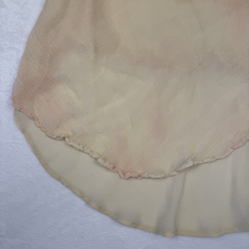 Top Free People XS Rosa Correas de Espagueti Capas Asimetría Volantes Cuentas Hada - Imagen 9 de 18