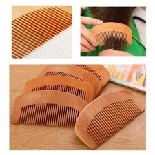 1X Wooden Beard And Hair Comb Natural Wood Lot P6
