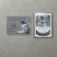 2 Card Lot 2014 Leaf Trinity Pure Auto Clint Frazier #P-CF1 Auto Bowman Bca-cf