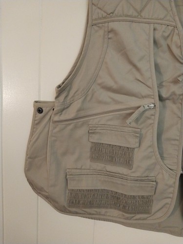 Master Sportsman Hunting Vest Medium Khaki Shooting Ammo Pocket Quilted Chest - Picture 3 of 10