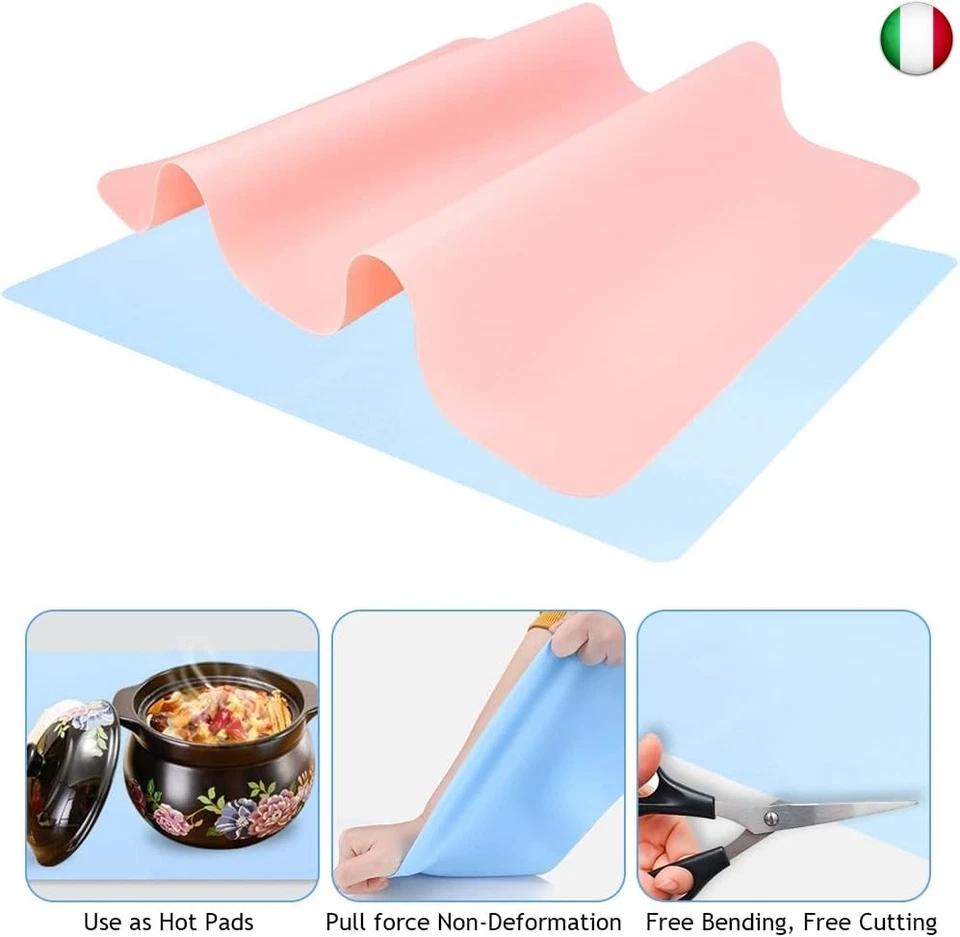 2 Pezzi Tovaglietta Silicone Tappeto Silicone, Tappetino in Silicone per Resina - Immagine 4 di 4