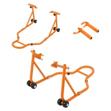 Heavy Duty Motorcycle Stand 2 Pack - 850 LBS Capacity Front Wheel Fork Lift