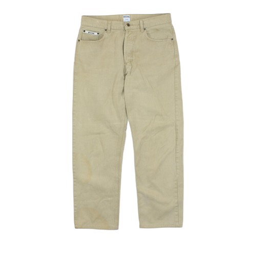 Moschino, Vintage Moschino Trousers Mens W34 L30 Beige Made In Italy Brushed Cotton