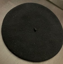 VTG Madcaps Black Wool Beret New York Lined