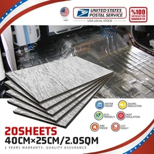 20 Sheets Car Sound Deadener Heat Insulation Mat Block Noise and Thermal Proof