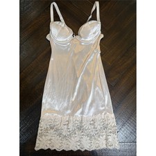Wonderbra Y2K 36A Satin Push Up Shapewear Slip Dress Lace