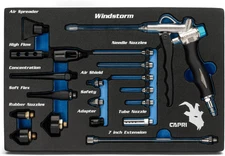 2-Way Air Blow Gun Kit with Nozzles & Rubber Tips, 19 Pieces