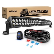 Nilight ZH410 32" 180W Curved LED Light Bar Offroad Spot Flood Work Light