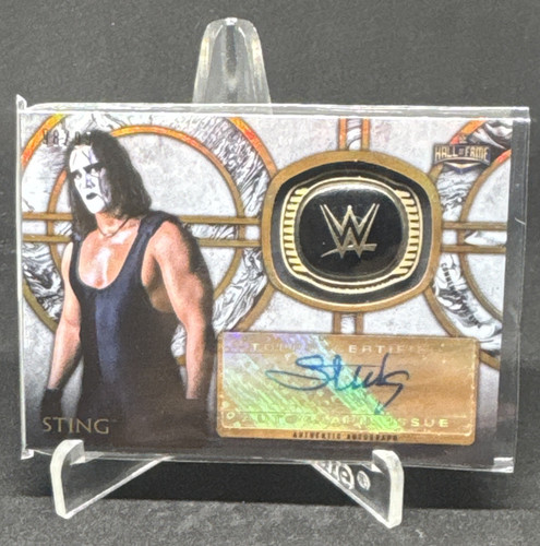 Topps 2018 WWE Legends Sting Commemorative HOF Ring Autographs #HOF-ST
