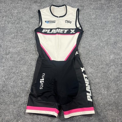 Planet X Cycling One Piece Skinsuit Mens Medium Multi Sleeveless Life Cycle Bike