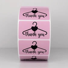 Thank You Stickers Labels Hanger Heart Small Business Packaging Seals