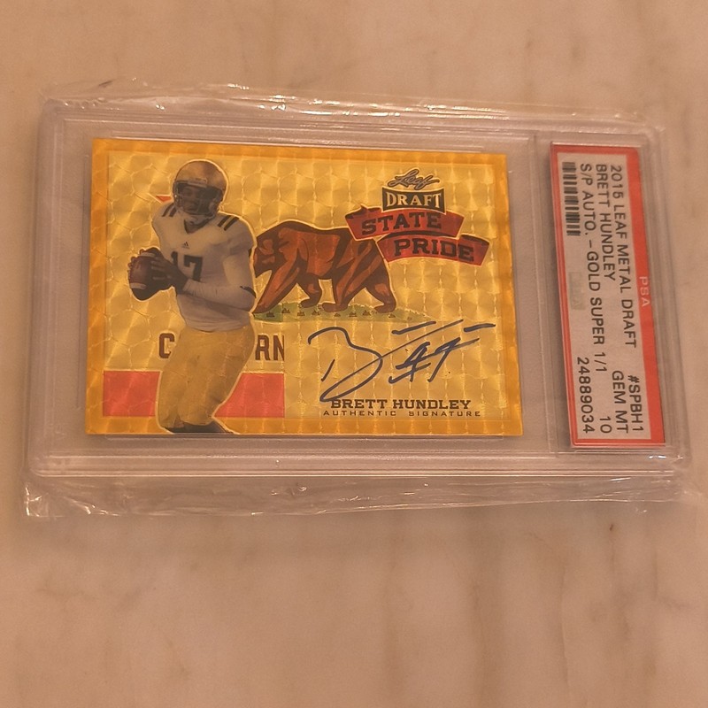 2015 Leaf Metal Draft Brett Hundley Auto 1/1 GOLD Superfractor PSA 10