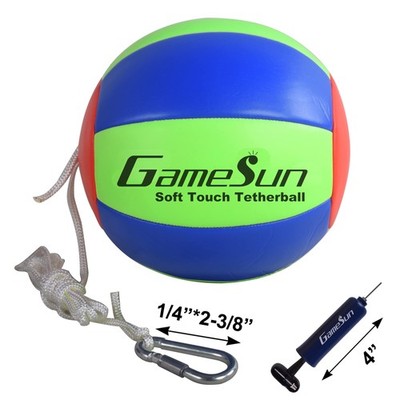 Tetherball Ball and Rope Set with Pump, Carabiner, Glow in Dark Features