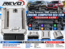  10-11 Chevy Traverse Gmc Acadia 3.6l Engine Computer Ecu Ecm 12635019 Aah6