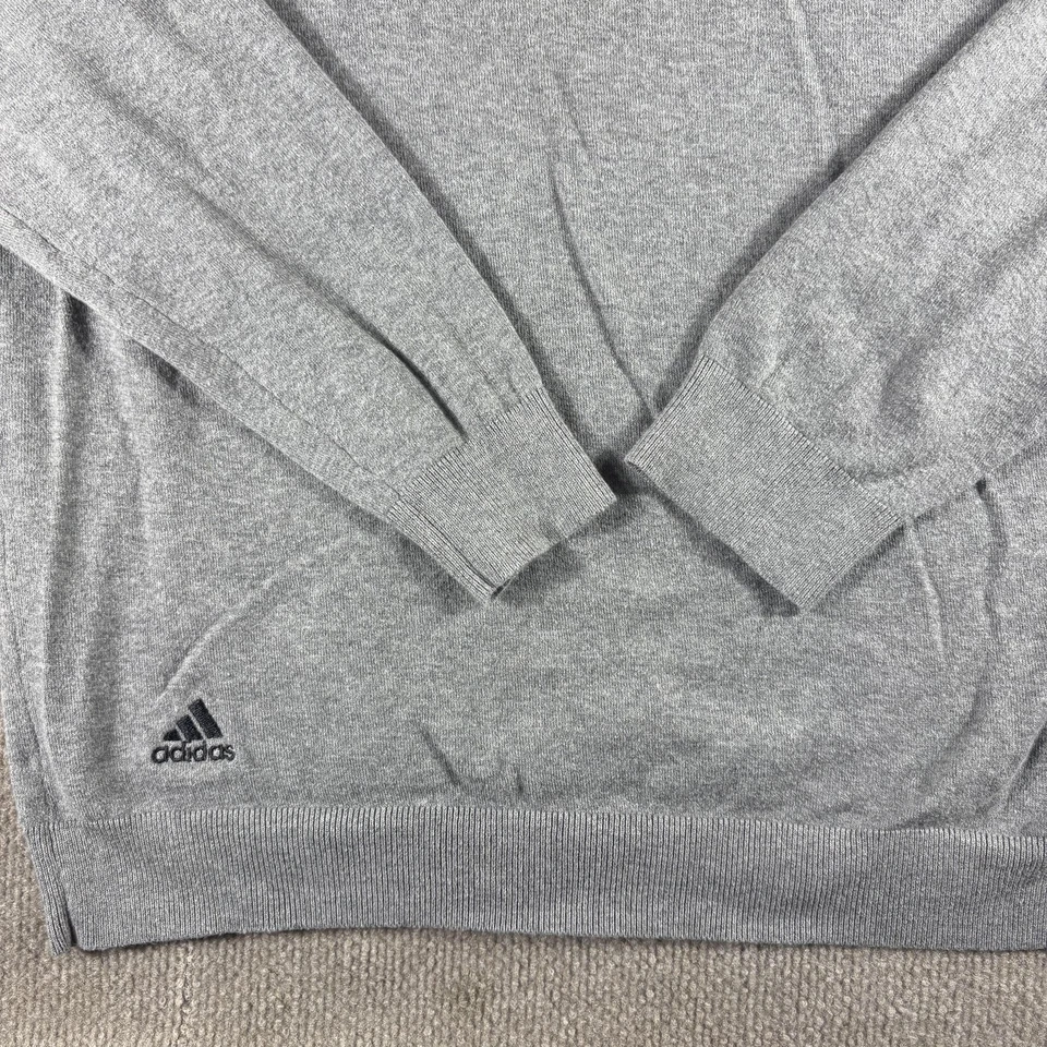 Texas State Bobcats Sweater Mens Large Gray NCAA College V-Neck Pullover Adidas - Image 2 of 4