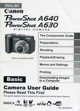 Canon Powershot A640 A630 manuale istruzioni fotocamera
