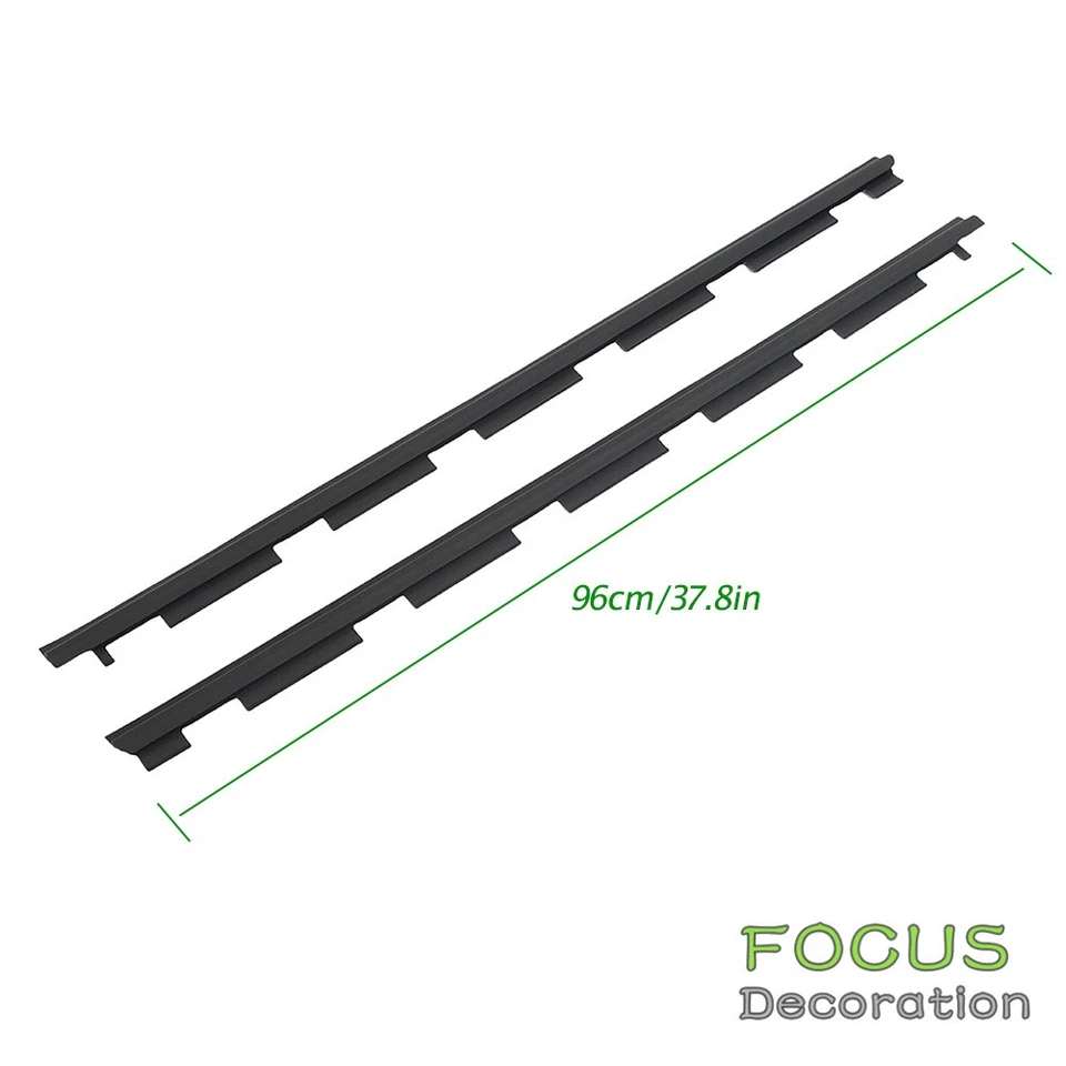 Juego de pares de sellos de barrido de ventana delantera exterior para camioneta Chevy GMC Foto 2 de 4