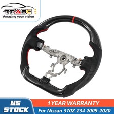 Real Carbon Fiber Steering Wheel Fit For Nissan 370z Z34 Nismo 2009-2020 Real Carbon Fiber Steering Wheel Fit For Nissan 370z Z34 Nismo 2009-2020