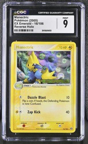 Pokemon Manectric EX Emerald 16/106 Reverse Holo CGC 9 Mint
