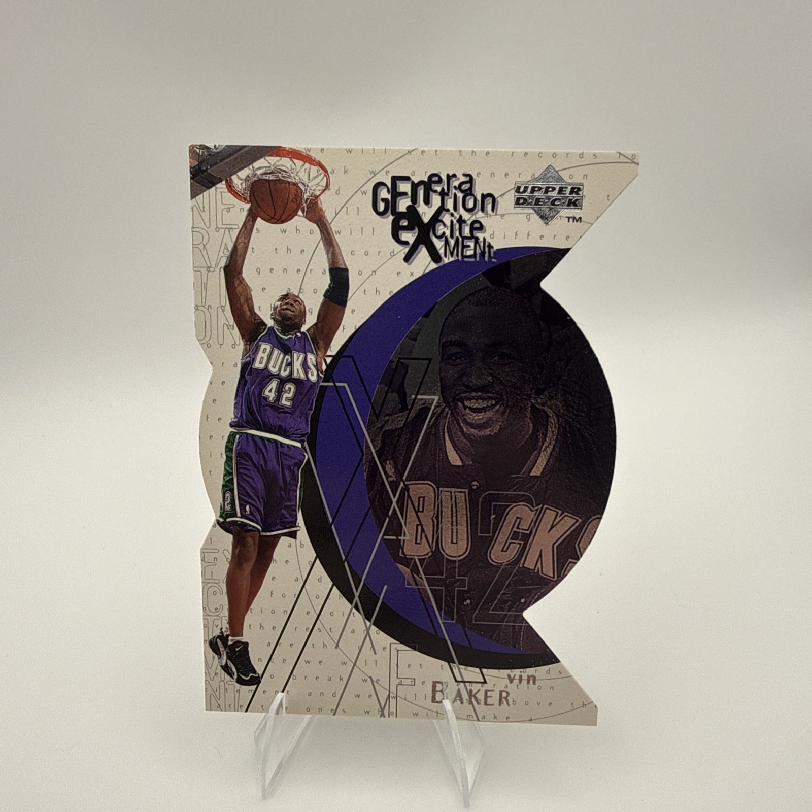 1996 Upper Deck #G9 Vin Baker Milwaukee Bucks Generation Excitement 🦌🏀